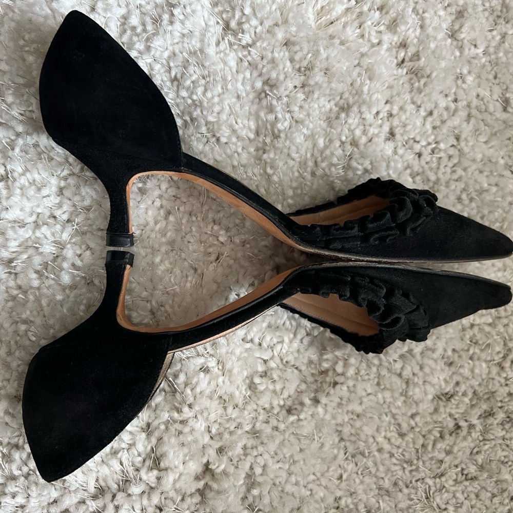 Manolo Blahnik Suede Ordido D’Orsay kitten heels - Picture 4 of 14